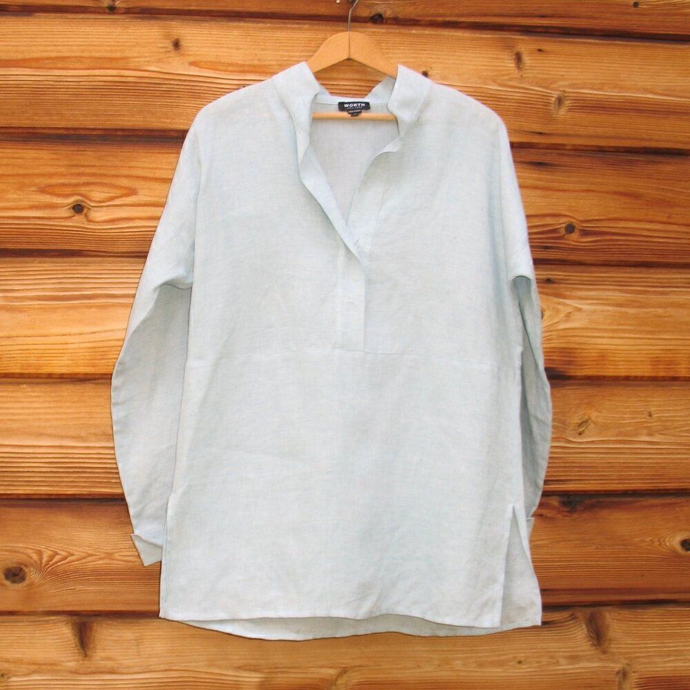 NWOT Worth New York Linen Popover Tunic Top